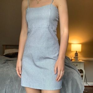 Brandy Melville blue and white striped dress